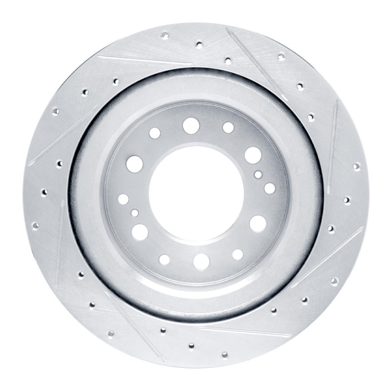 R1 Concepts R1 2022-2025 Lexus LX600 Rear Left Drilled & Slotted Silver Brake Rotor