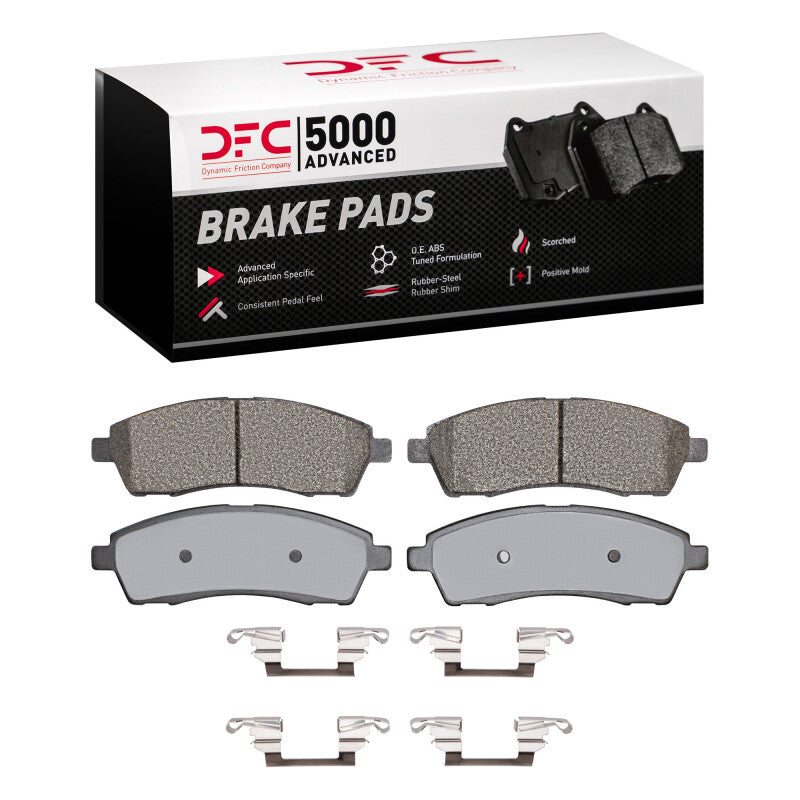 DFC 99-05 Ford F-350 Super Duty 2WD Rear 5000 Advanced Semi Metallic Brake Pads and Hardware Kit