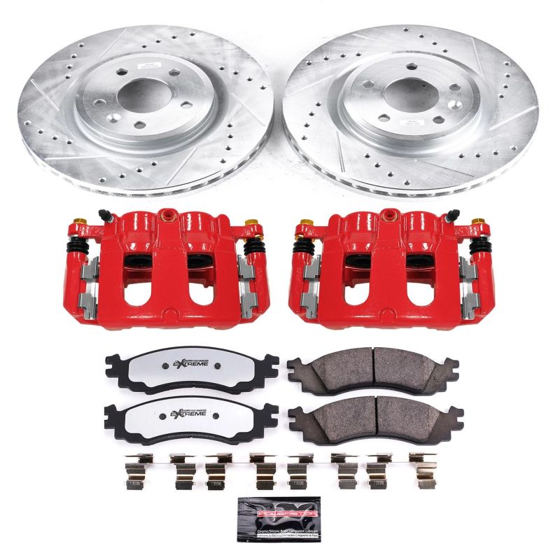 PowerStop Power Stop 2010 Ford Taurus Front Z36 Truck & Tow Kit w/Cals
