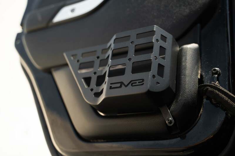 DV8 Offroad 11-18 Jeep Wrangler JK 4 Door Only Rear Door Pocket Molle Panels - Black