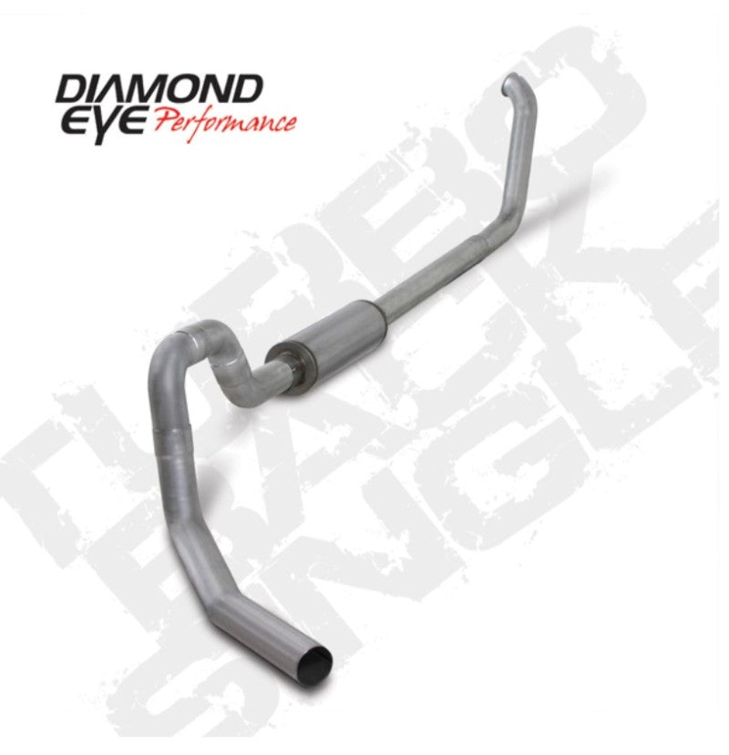 Diamond Eye Performance Diamond Eye KIT 4in Turbo Back Single AL: 00-03 FORD 7.3L F550 ROLLOVER