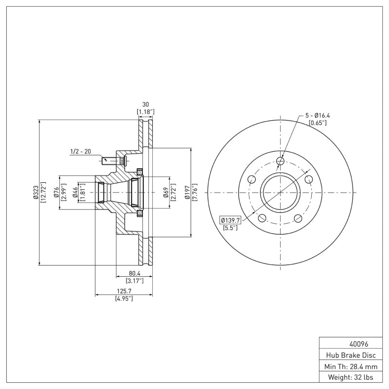 DFC 03-03 Dodge Ram 1500 Van Front Brake Rotor