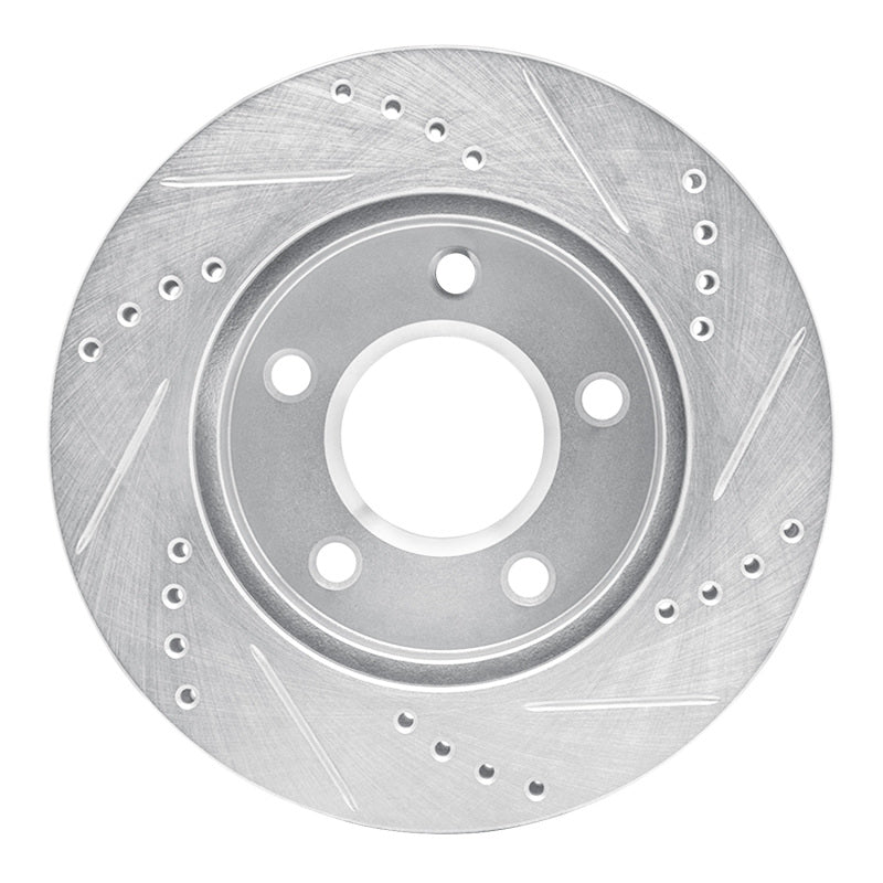 R1 Concepts R1 83-96 Buick CENTURY Front Left Drilled & Slotted Silver Brake Rotor