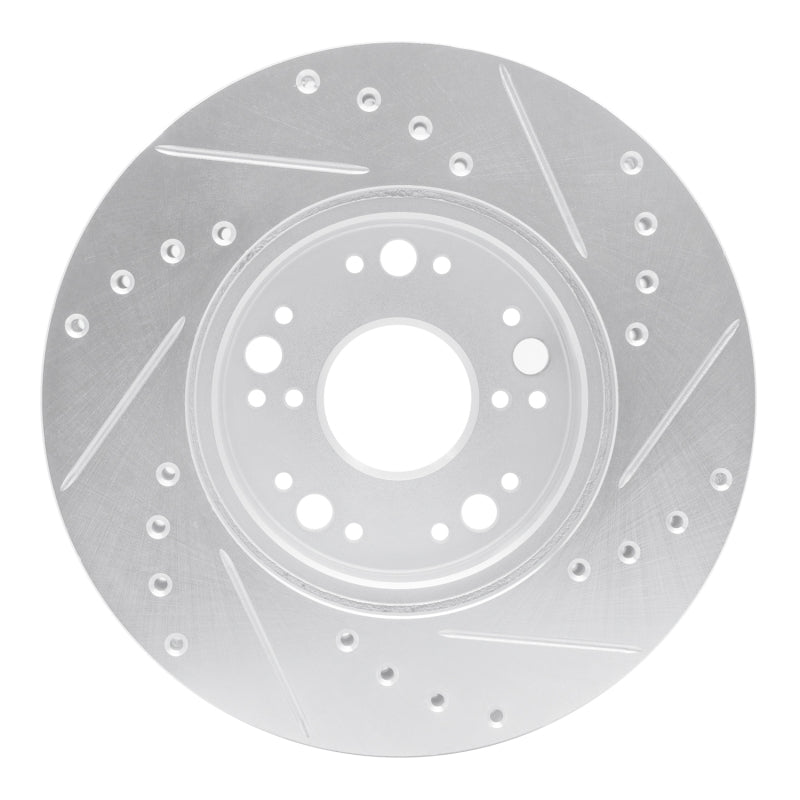 R1 Concepts R1 91-92 Lexus LS400 Front Left Drilled & Slotted Silver Brake Rotor