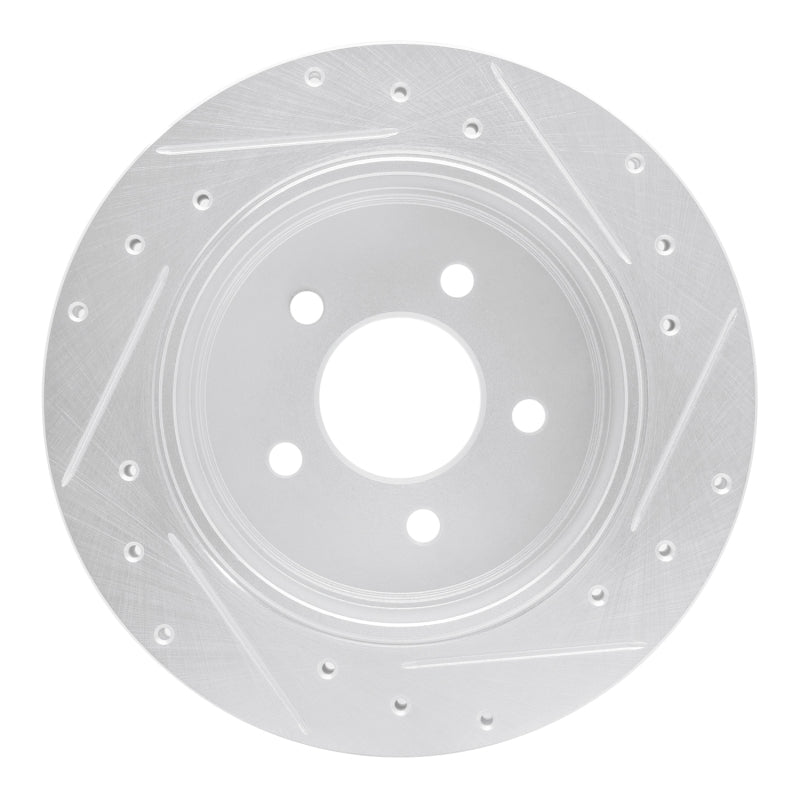 R1 Concepts R1 10-11 Ford Ranger (USA/Canada) Rear Left Drilled & Slotted Silver Brake Rotor