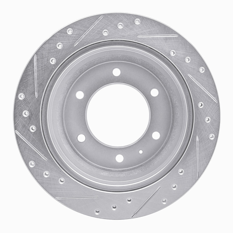 R1 Concepts R1 92-04 Acura SLX Rear Right Drilled & Slotted Silver Brake Rotor