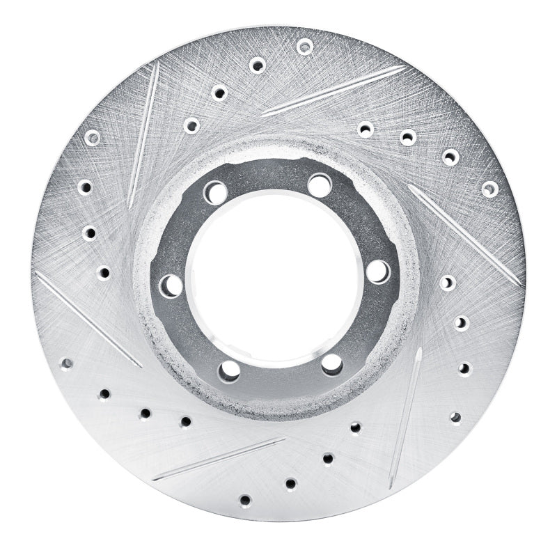 R1 Concepts R1 86-96 Dodge Ram 50 Front Left Drilled & Slotted Silver Brake Rotor