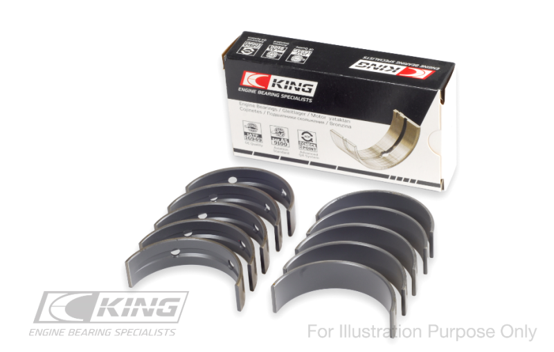 King Engine Bearings King 07-09 Mazdaspeed 3 L3-VDT MZR DISI (t) Duratec High Performance Main Bearing Set - Size STD