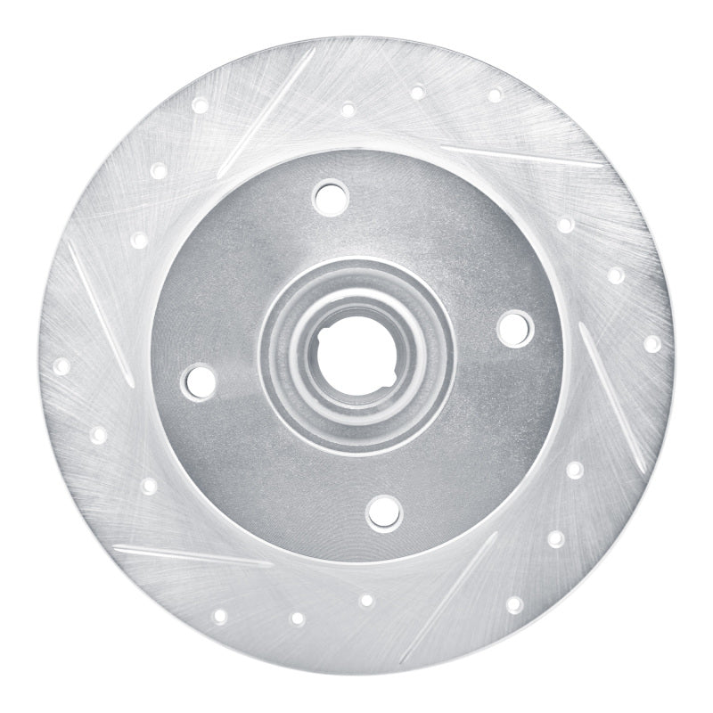 R1 Concepts R1 1965-1974 Volkswagen Karmann Ghia Front Left Drilled & Slotted Silver Brake Rotor