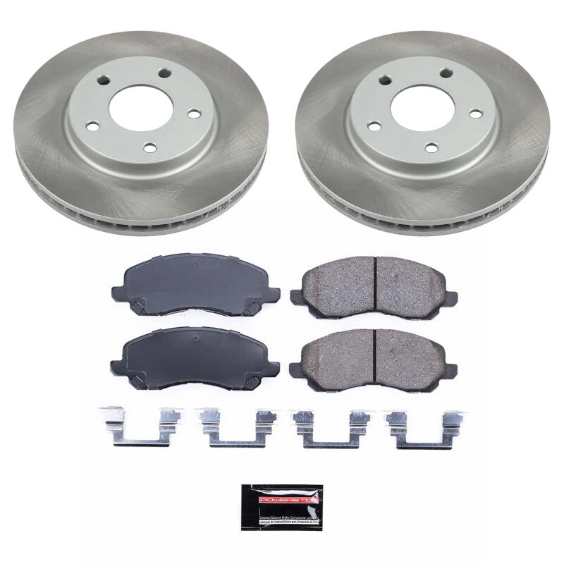 PowerStop Power Stop 08-17 Mitsubishi Lancer Front Semi-Coated Rotor Kit