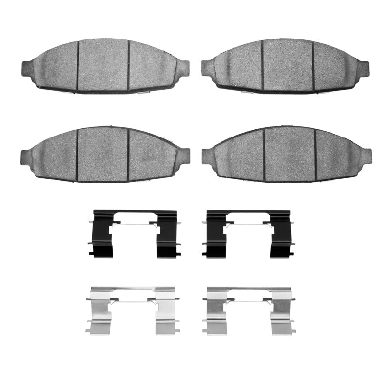 R1 Concepts R1 03-11 Ford Crown Victoria Front Semi Met Pads & Hardware Kit