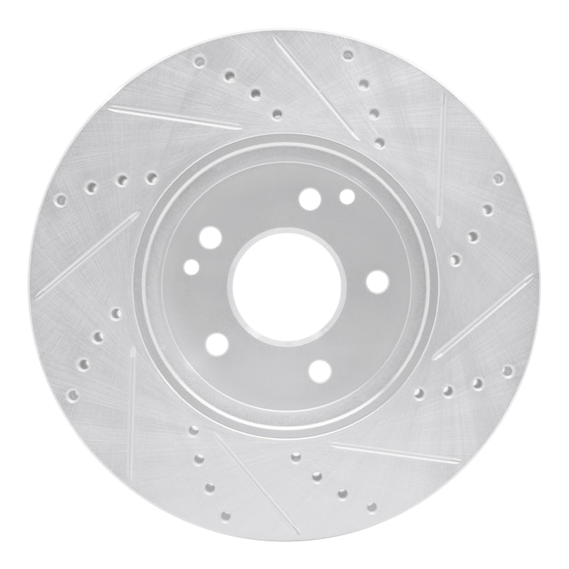 R1 Concepts R1 96-11 Chrysler Crossfire Front Left Drilled & Slotted Silver Brake Rotor