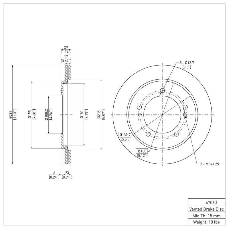 DFC 99-04 Chevrolet Tracker Front Brake Rotor