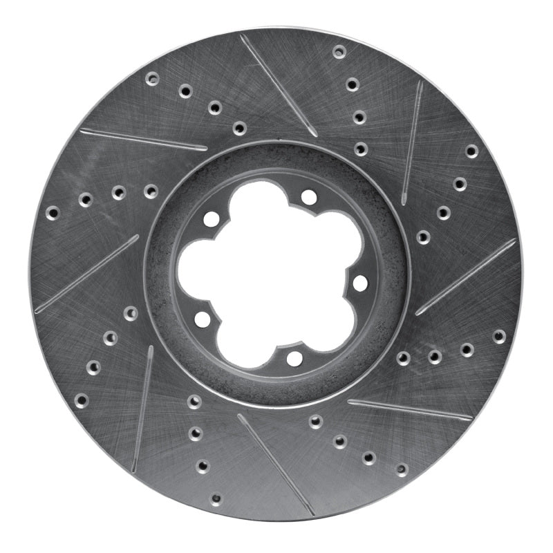 R1 Concepts R1 15-25 Ford Transit-350 HD/DRW Front Left Drilled & Slotted Silver Brake Rotor