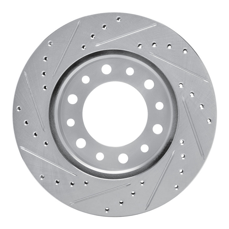 R1 Concepts R1 76-89 Toyota Land Cruiser Front Right Drilled & Slotted Black Brake Rotor
