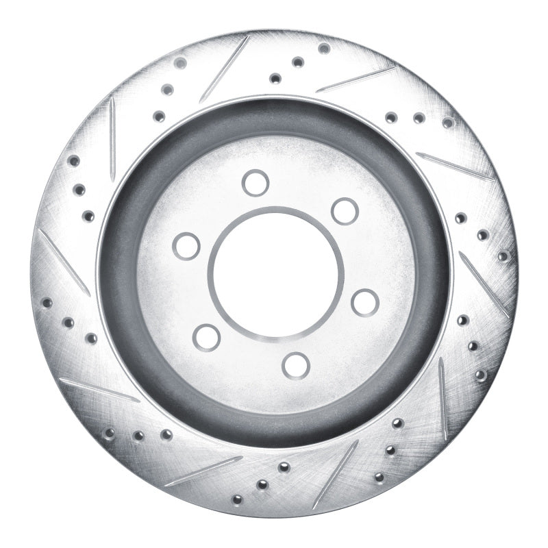 R1 Concepts R1 18-21 Ford F-150 4WD Rear Right Drilled & Slotted Silver Brake Rotor