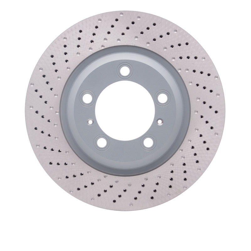 DFC 12-16 Porsche 911 Left Front Drilled Hi-Carbon Alloy Geomet Coated Rotor