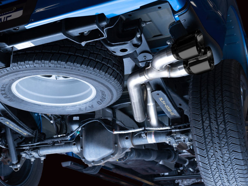 AWE Tuning AWE 21+ Ford F150 Dual Side Exit Cat-Back Exhaust - 4.5in Diamond Black Tips *For Stock Y-Pipe Only