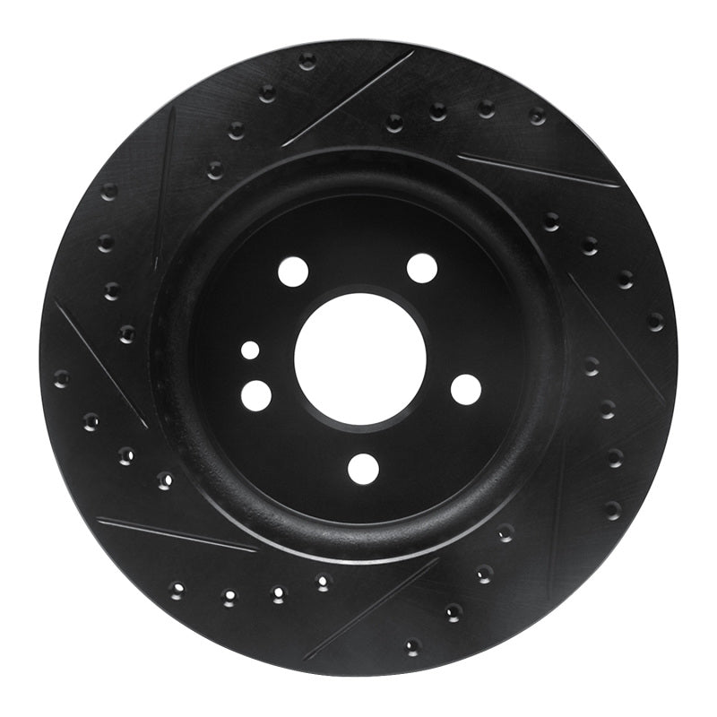 R1 Concepts R1 98-05 Mercedes-Benz ML430 Front Right Drilled & Slotted Black Brake Rotor