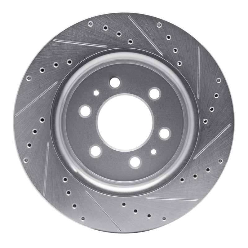 R1 Concepts R1 07-21 Ford Expedition Front Left Drilled & Slotted Silver Brake Rotor