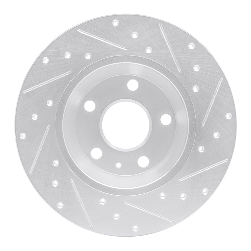 R1 Concepts R1 08-15 Audi TT Rear Left Drilled & Slotted Silver Brake Rotor