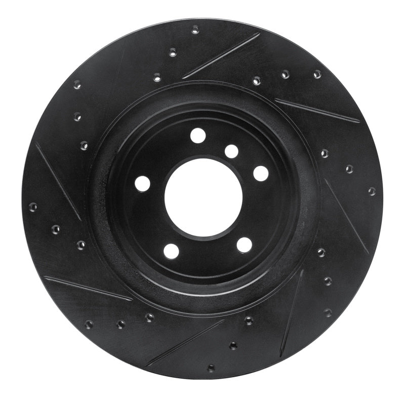 R1 Concepts R1 11-16 BMW Z4 Rear Right Drilled & Slotted Black Brake Rotor