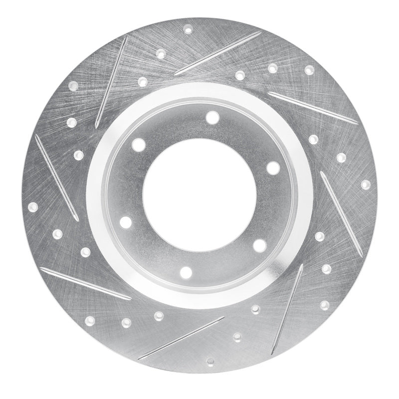 R1 Concepts R1 79-80 Toyota Pickup Front Right Drilled & Slotted Silver Brake Rotor