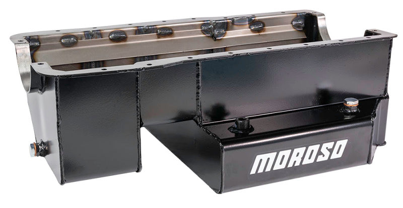 Moroso Ford 351W (w/Rear Sump) Kicked Out Circle Track Baffled Wet Sump 9qt 7.5in Steel Oil Pan
