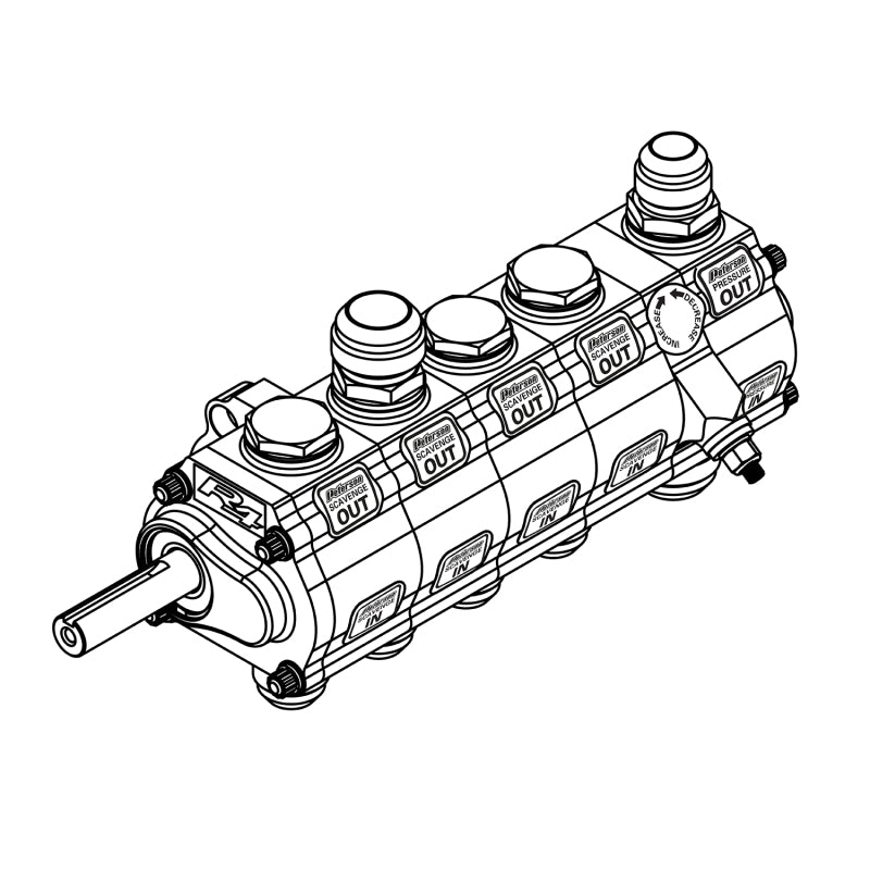 Peterson Fluid Systems R4 5-Stage Oil Pump - Left Side Mount - Rear Drive Drag