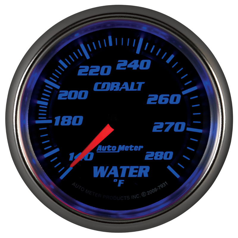 Autometer Cobalt 66.7mm 140-280 degree F. Water Temperature Gauge