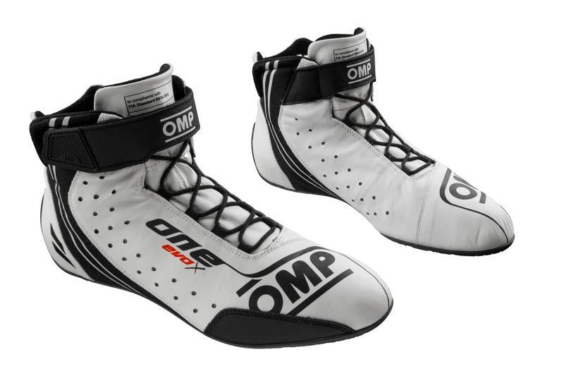 OMP ONE EVO X SHOES MY2024 FIA 8856-2018 NAVY BLUE / CYAN SIZE 37