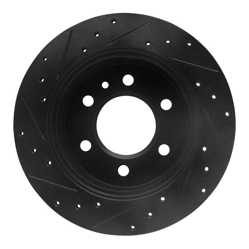 R1 Concepts R1 06-18 Dodge Sprinter 2500 Rear Right Drilled & Slotted Black Brake Rotor