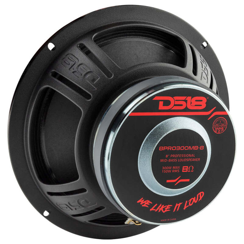 DS18 8in 150 Watts RMS 8 ohm Mid-Bass Loudspeaker