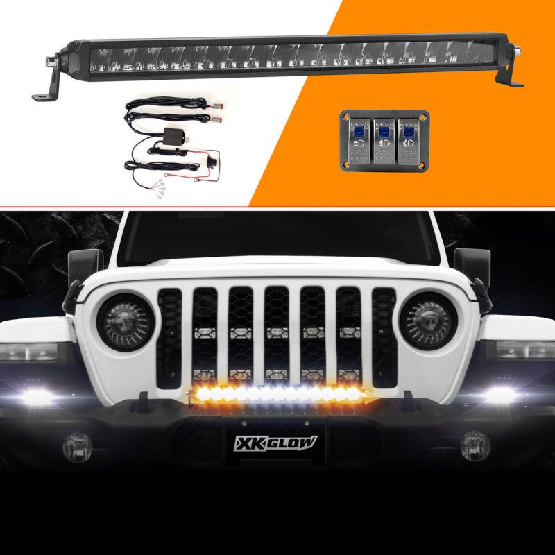 XKGLOW XK Glow Razor Light Bar Fog + Strobe + High Beam Driving Kit 20in