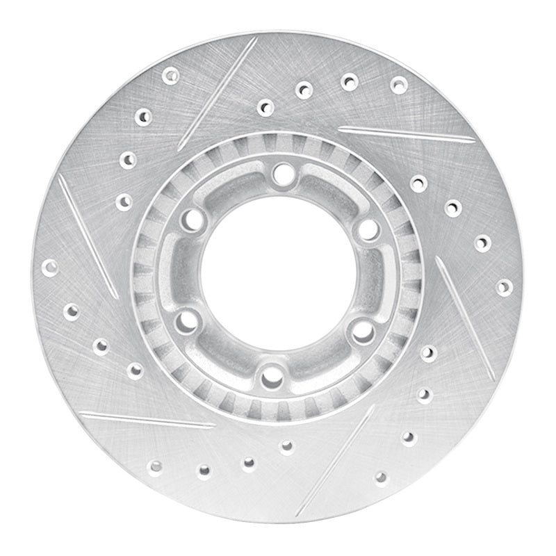 R1 Concepts R1 81-87 Dodge Raider Front Right Drilled & Slotted Silver Brake Rotor