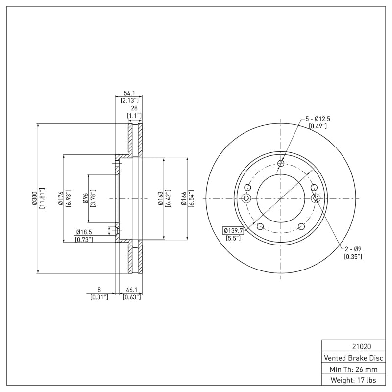 DFC 03-06 Kia Sorento Front Brake Rotor