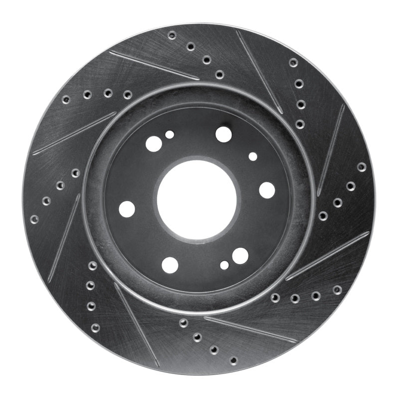 R1 Concepts R1 09-20 Chevrolet TAHOE Front Left Drilled & Slotted Silver Brake Rotor