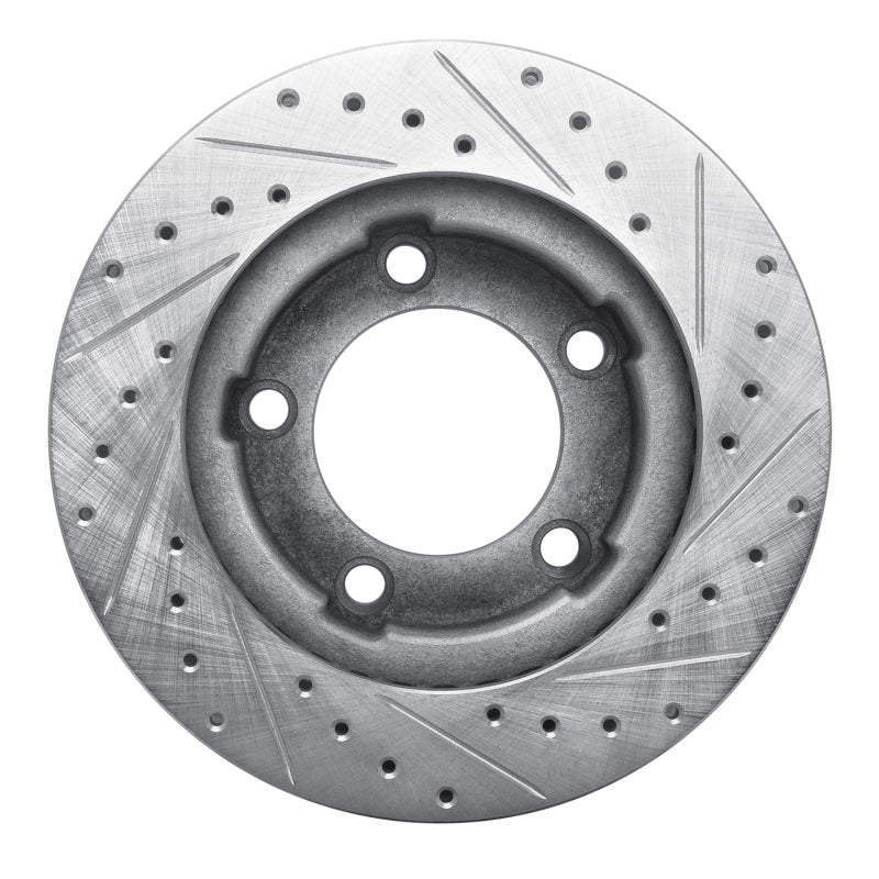 R1 Concepts R1 80-93 Dodge W100 Front Left Drilled & Slotted Silver Brake Rotor