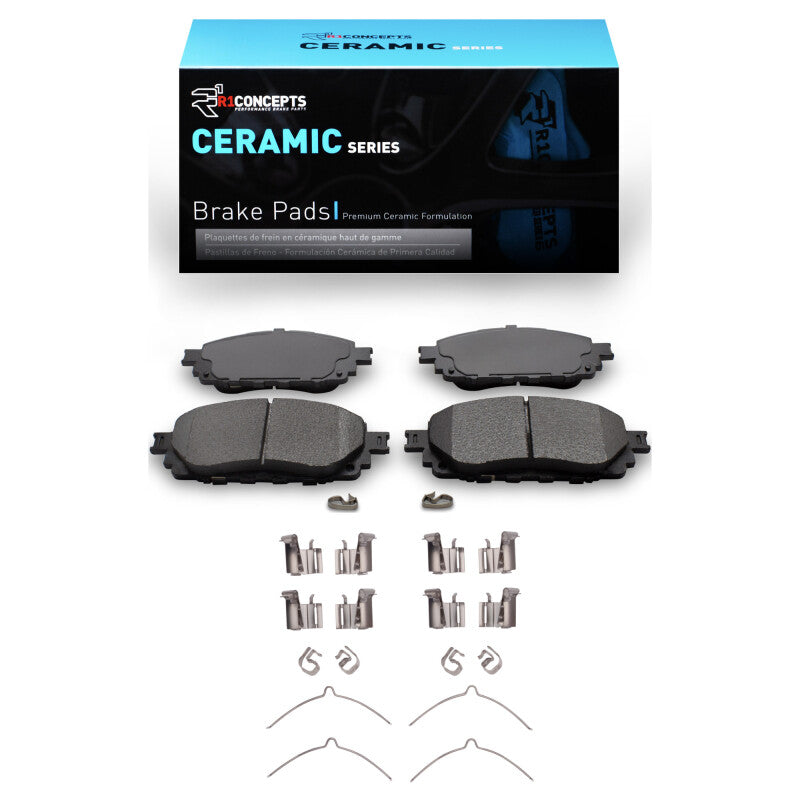 R1 Concepts R1 16-25 Toyota Hi-Lux (Mexico) Front Semi Met Brake Pads and Hardware Kit
