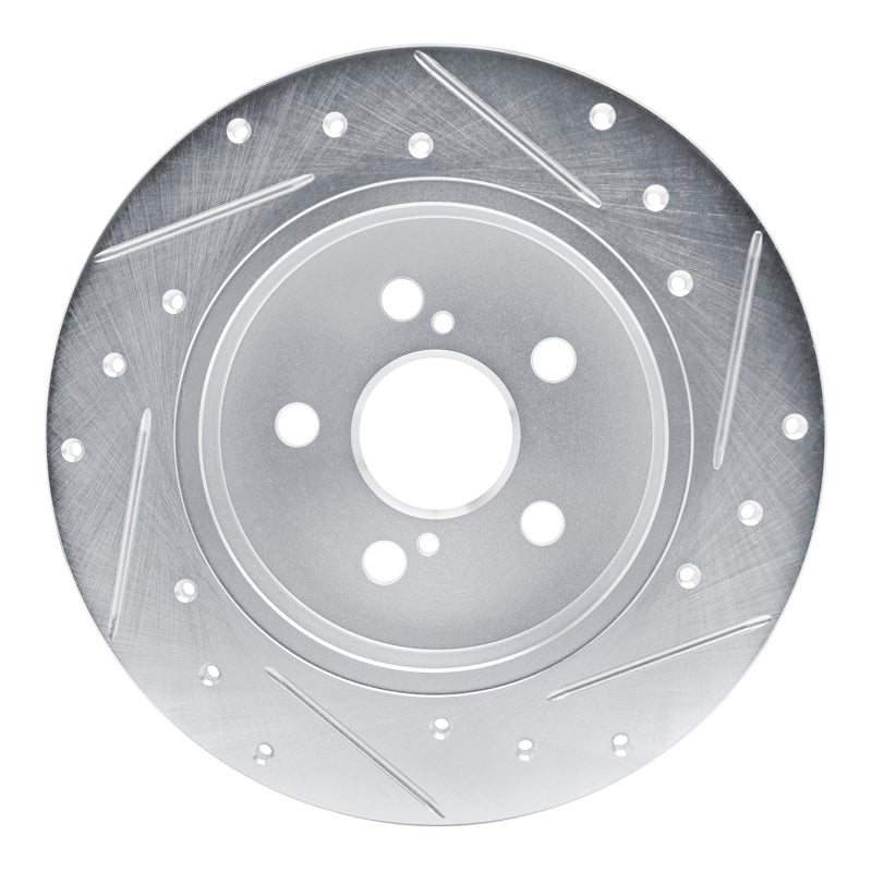 R1 Concepts R1 19-25 Toyota Corolla (US/Canada) Rear Left Drilled & Slotted Silver Brake Rotor
