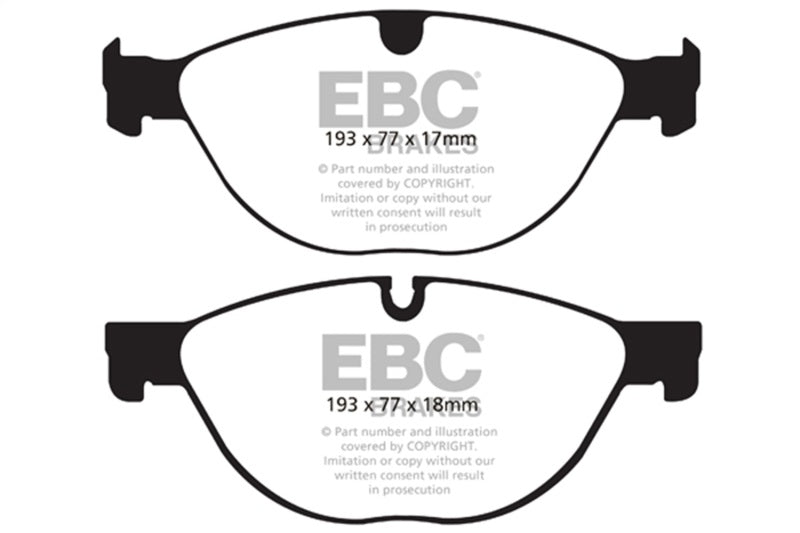 EBC 10-15 Jaguar XF 5.0L Supercharged Front Bluestuff Brake Pads