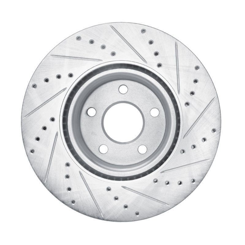 R1 Concepts R1 20-25 Ford BRONCO Sport Front Left Drilled & Slotted Silver Brake Rotor