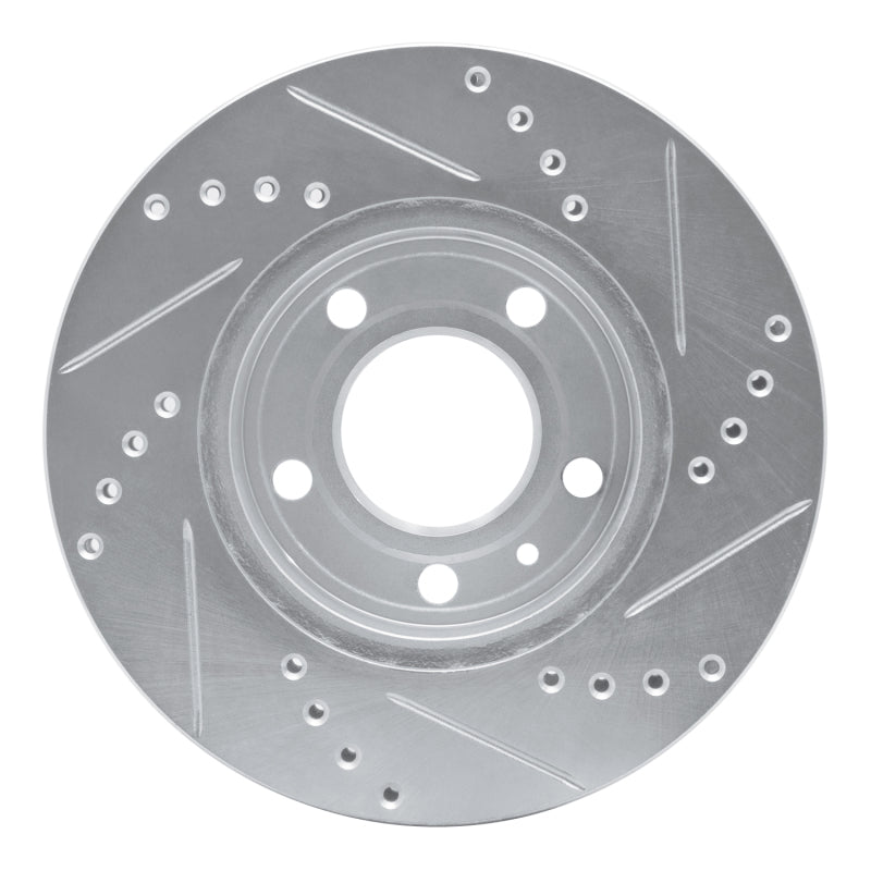 R1 Concepts R1 82-90 Volvo 760 Series Front Left Drilled & Slotted Silver Brake Rotor