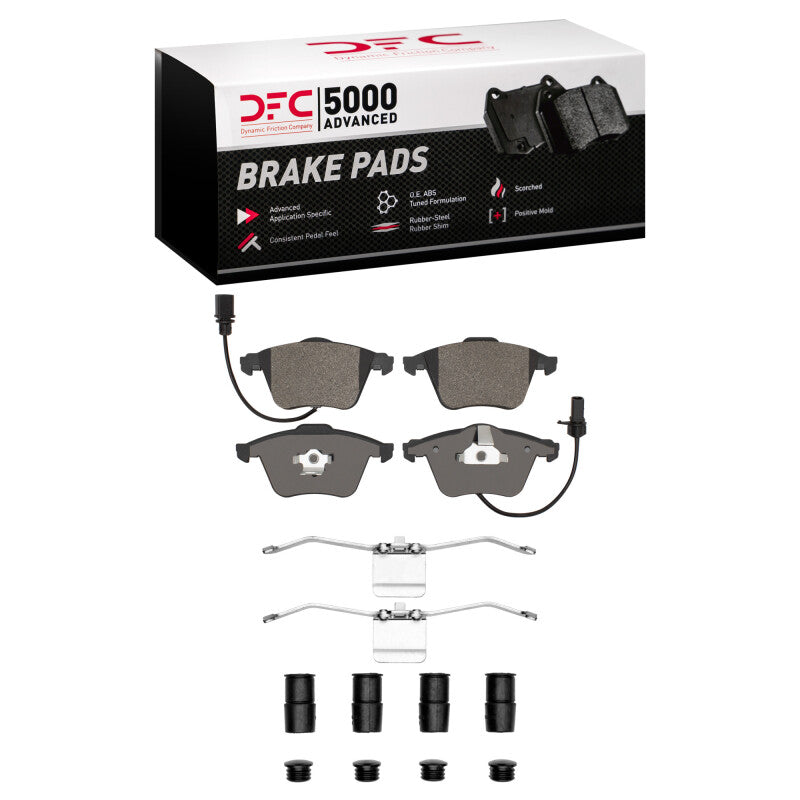 DFC 04-11 Audi A6 (USA/Canada) Front 5000 Advanced Low Metallic Brake Pads and Hardware Kit