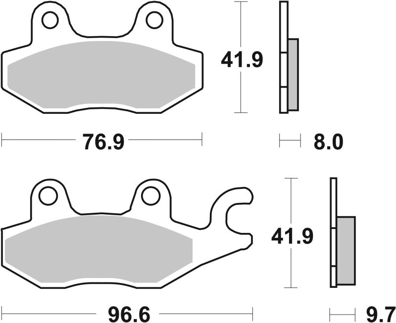 Brembo Powersports Brembo 99-01 Triumph Daytona 750cc Brake Pad - Rear