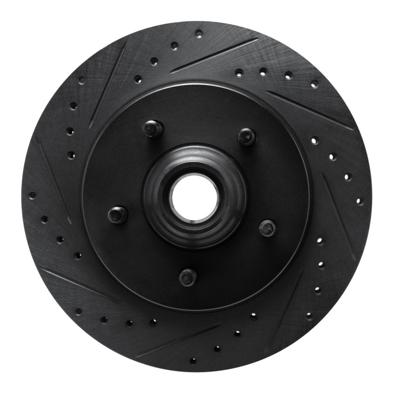 R1 Concepts R1 99-04 Ford Expedition Front Left Drilled & Slotted Black Brake Rotor