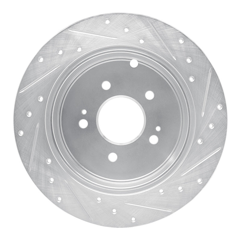 R1 Concepts R1 04-11 Mitsubishi Grandis (Mexico) Rear Left Drilled & Slotted Silver Brake Rotor