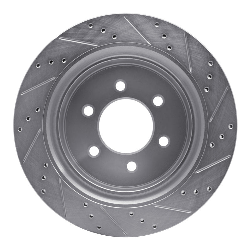 R1 Concepts R1 12-20 Ford F-150 4WD Rear Left Drilled & Slotted Silver Brake Rotor