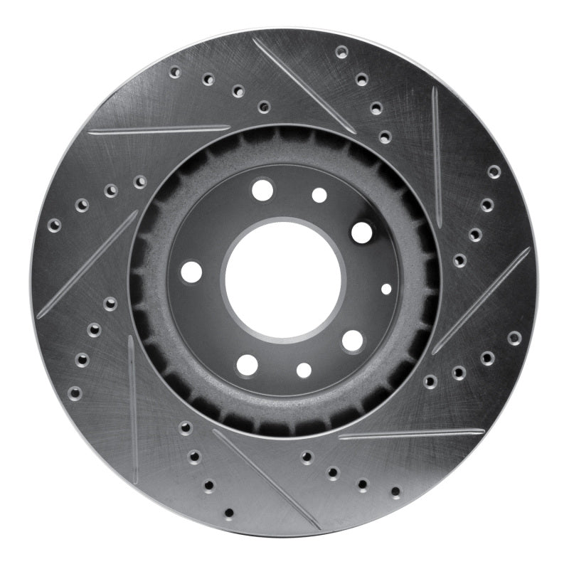 R1 Concepts R1 04-08 Mazda RX-8 Front Left Drilled & Slotted Silver Brake Rotor
