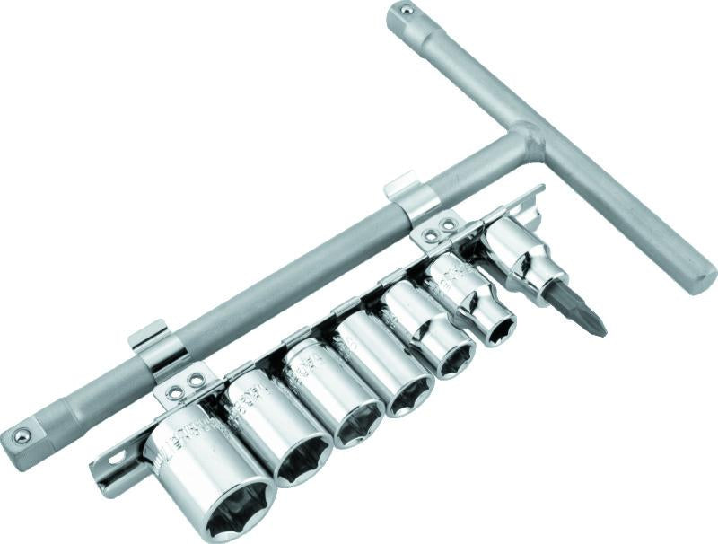 BikeMaster 3/8in Drive T-handle Set (8mm/10mm/12mm/13mm/14mm/17mm/#2 Phillips)